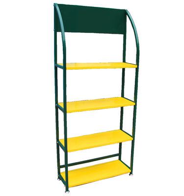 Yellow Color TUV Certificate Lubricant Display Rack Four Tiers