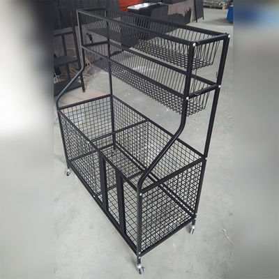 42inch Height 36inch Length Sports Equipment Organizer Rack With Baskets And Hooks