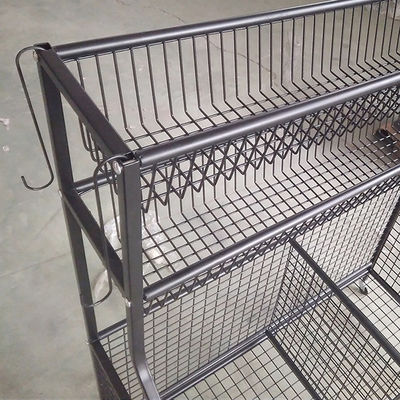 42inch Height 36inch Length Sports Equipment Organizer Rack With Baskets And Hooks