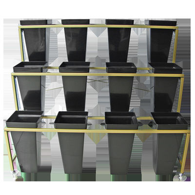 Movable 796mm Height 590mm Depth Flower Display Rack Three Layer