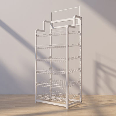 Customized Color Multi Tier Supermarket Display Racks For Bread Biscuit Cake