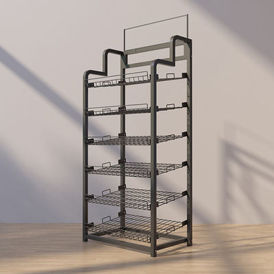 Customized Color Multi Tier Supermarket Display Racks For Bread Biscuit Cake