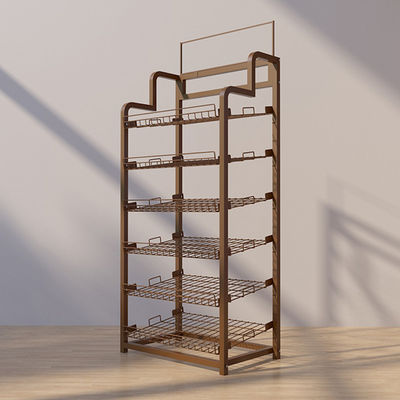 Customized Color Multi Tier Supermarket Display Racks For Bread Biscuit Cake