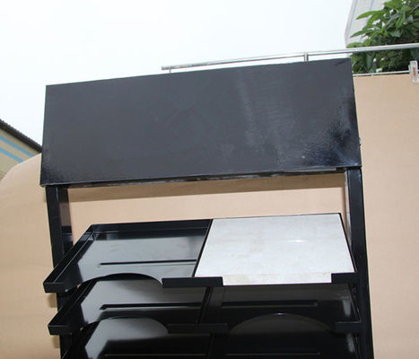 575mm Length 700mm Width Tile Sample Display Rack , Ceramic Tile Display Racks Black