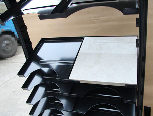 575mm Length 700mm Width Tile Sample Display Rack , Ceramic Tile Display Racks Black