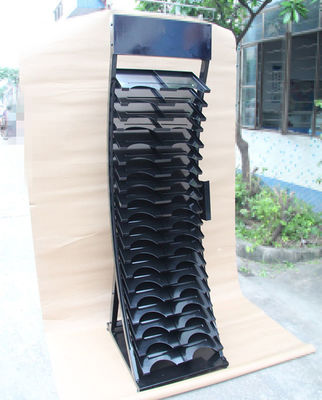 575mm Length 700mm Width Tile Sample Display Rack , Ceramic Tile Display Racks Black