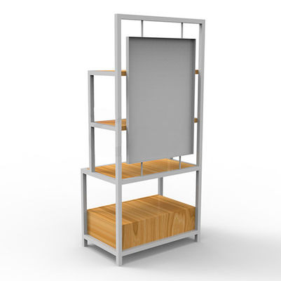 Length 650mm Width 350mm Iron And Wood Shelves , Iron And Wood Bookshelf Black