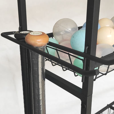 Removable Black Sports Equipment Storage Rack For Ball Medicine