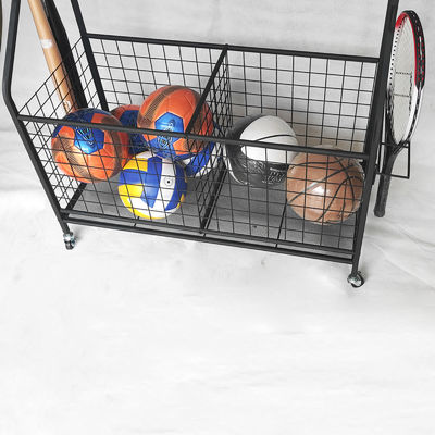 Removable Black Sports Equipment Storage Rack For Ball Medicine