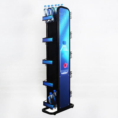5 Floor Mineral Water Bottle Rack With Logo Metal 240W*500L*1450mmH