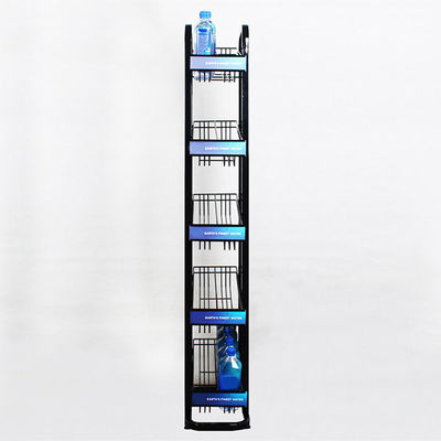 5 Floor Mineral Water Bottle Rack With Logo Metal 240W*500L*1450mmH