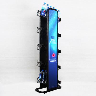 5 Floor Mineral Water Bottle Rack With Logo Metal 240W*500L*1450mmH