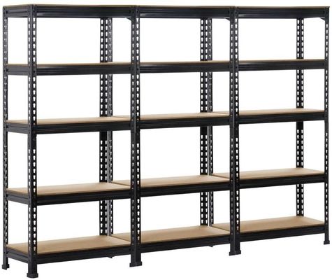 3 Pack Heavy Duty 5 Tier Warehouse Storage Shelves Garage Shelving Unit Adjustable 59&quot; H