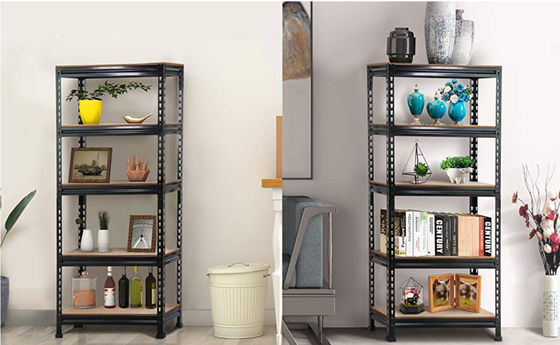 Sturdy 5 Shelf Storage Rack Corner Organization Utility Multipurpose For Home