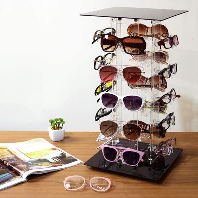 20 Frames Acrylic Rotating Sunglasses Display Stand Eyewear Holder
