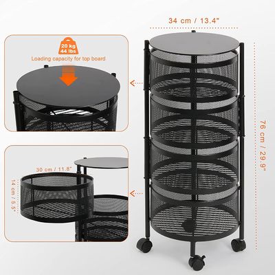 Multi Function Rotating Storage Rack Household Round Multi Layer Storage Shelf