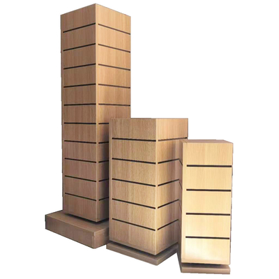 10 Layer Wooden Rotating Display Shelves For Retail Store Jewelry