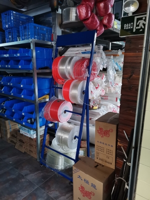 50kg / Layer Retail Display Shelves Steel 4 Tiers Cable Coil Display Rack