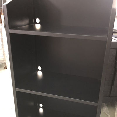 3 Tiers Black Cooking Stove Supermarket Display Racks Aluminum Adjustable Shelving