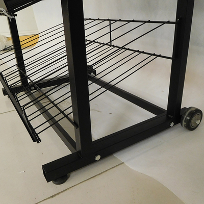 4 Tiers Beverage Supermarket Display Racks With Wheels