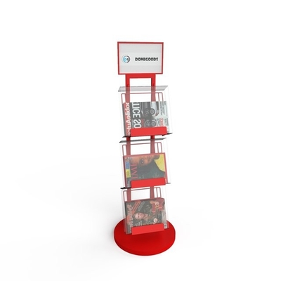 Wire Newspaper Metal Organizer Shelf Magazine Display Shelving Rack