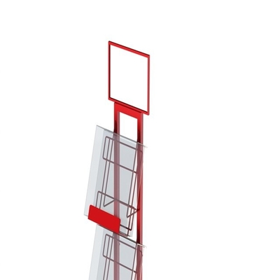 Wire Newspaper Metal Organizer Shelf Magazine Display Shelving Rack