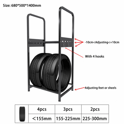 Middle Size 2 Tiers Car Accessories Display Rack Shop Shelves 10kg / Layer