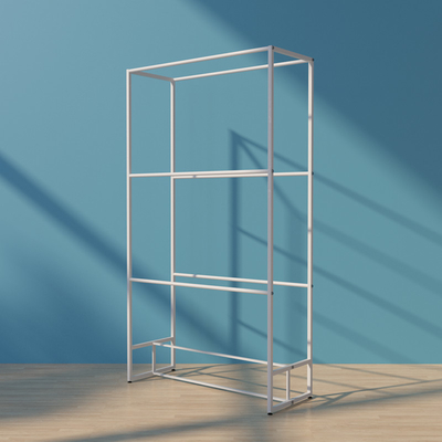 White 3 Tiers Fabric Sample Display Rack Fabric Store Display Stand