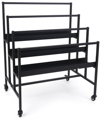 Black Mobile Art Display Stand 3-Tiered  Book Shelf ,display rack for shop price